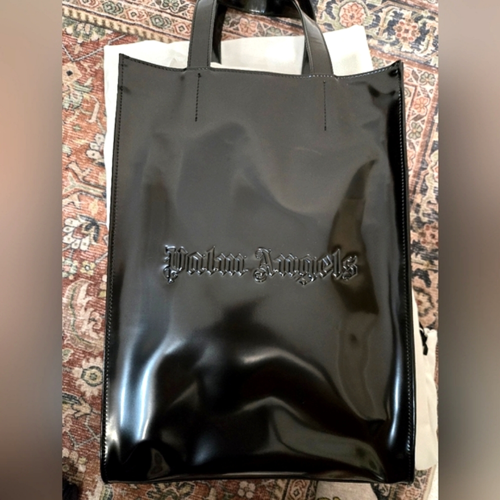Like New Palm Angels Shiny Black Tote Bag